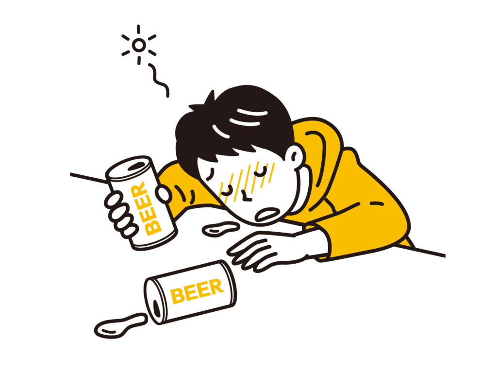 アルコール依存症の男性