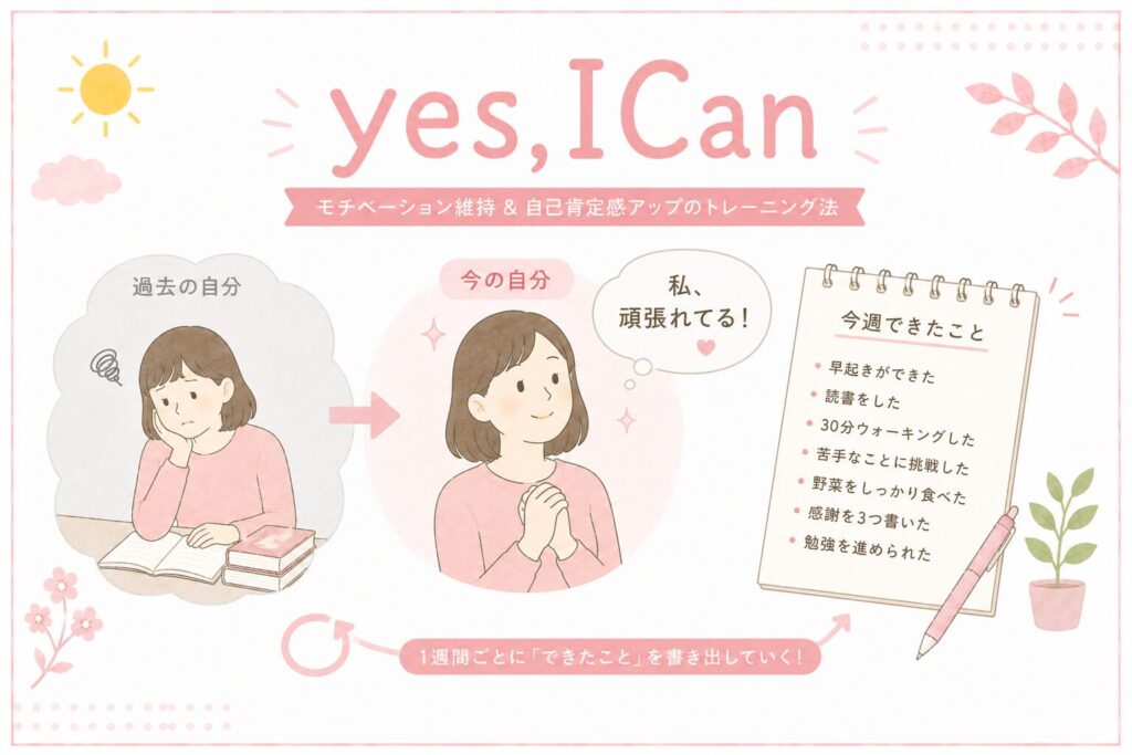 モチベーションをあげるトレーニングをする女性