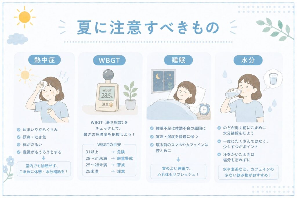 夏に注意したいポイント