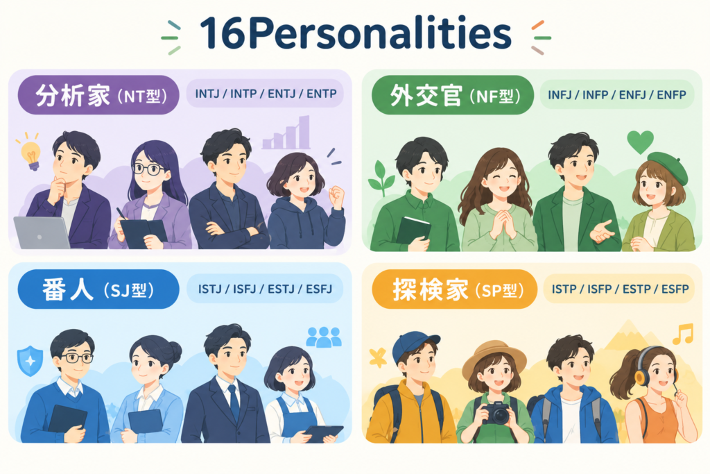 あなたはどんなタイプ？自己理解に役立つ【16Personalities】のご紹介