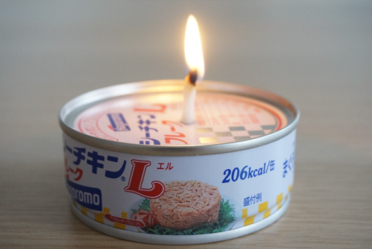 ツナ缶ランプの画像