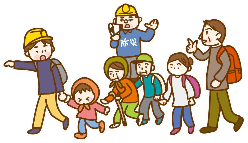 【講座】避難場所を知っていますか？防災について学び、実際に避難訓練を行いました